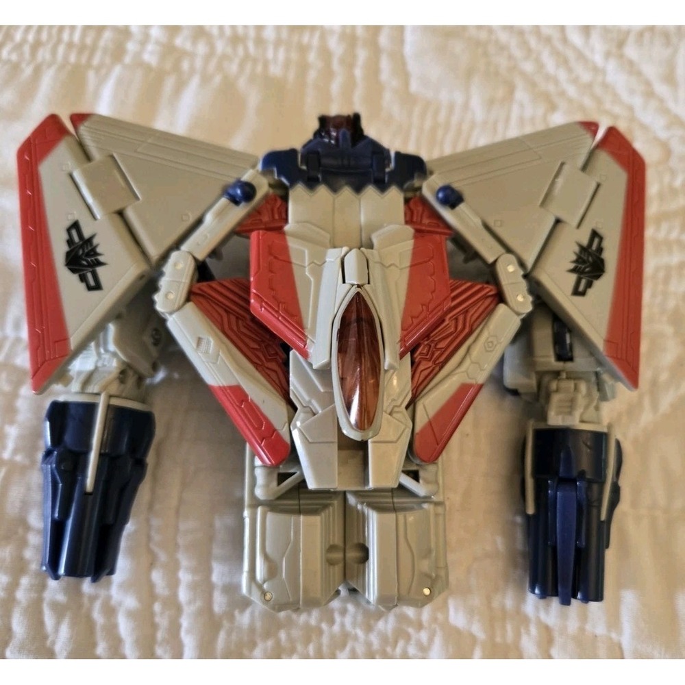 Hasbro Transformers Movie 2007 Starscream Decepticon Figure Plane Red Blue - Picture 2 of 7